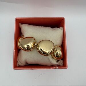 House of Harlow 1960 Gold Tone Chunky Asymmetric Bead Stretch Bracelet NWT